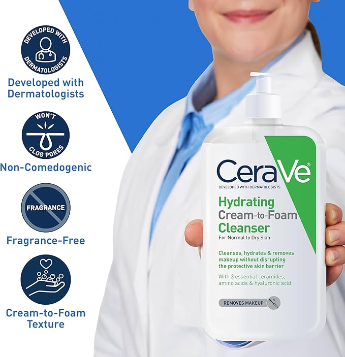 CeraVe Hydrating Cream-to-Foam Cleanser
