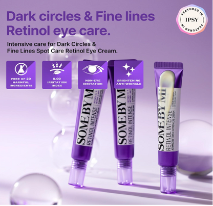 Some By Mi Retinol Intense Advanced Triple Action Eye Cream | 30ml | Mild Overnight Korean Anti-Aging Eye Cream | for Dark Circles & Fine Lines | Ideal for Retinol Beginners